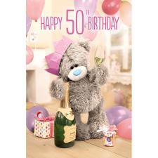 3D Holographic 50th Me to You Bear Birthday Card Image Preview